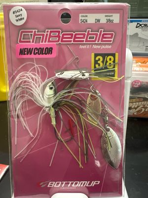 BottomUp ChiBeeble 3/8pz DW #S424 Sexy White Spinnerbait