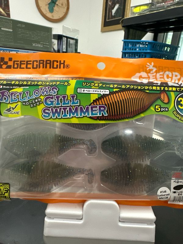 Geecrack Bellows Gill Swimmer 3.2inch #348 Sunburned WM Gill 5pcs per pack