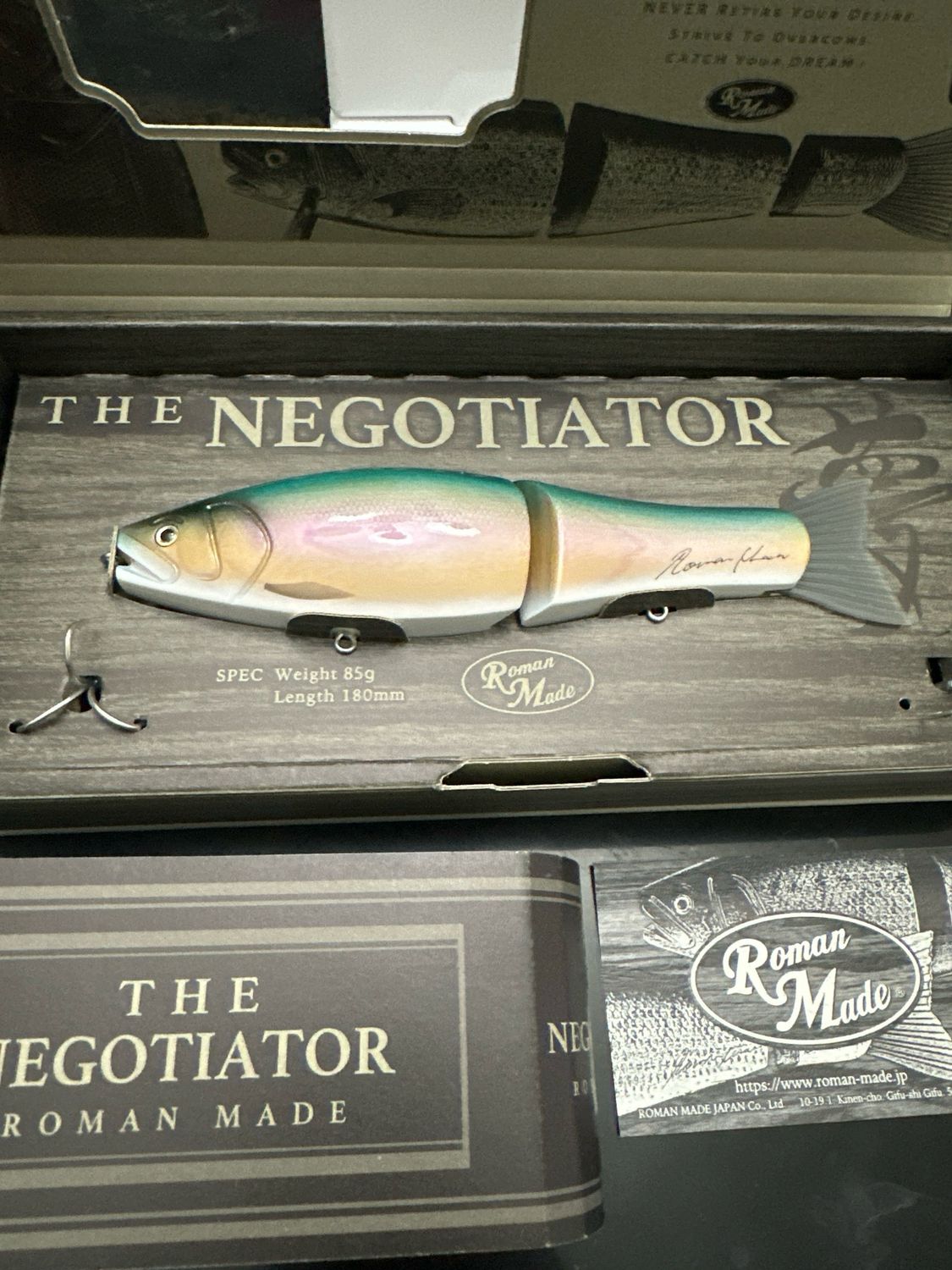 Roman Made The Negotiator #Emerald Blue Handmade Wood Carved 180mm | 83g