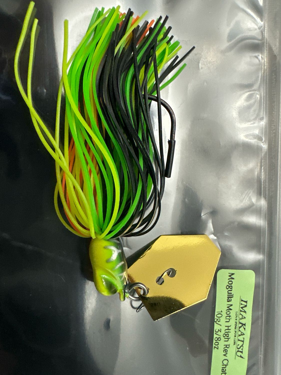 Imakatsu Mogulla Moth High Rev Chatter. Hot Tiger, Exact Bait In Pics. Brand New BUT No Box So Better Price! 10gram, Approximately 3/8oz.