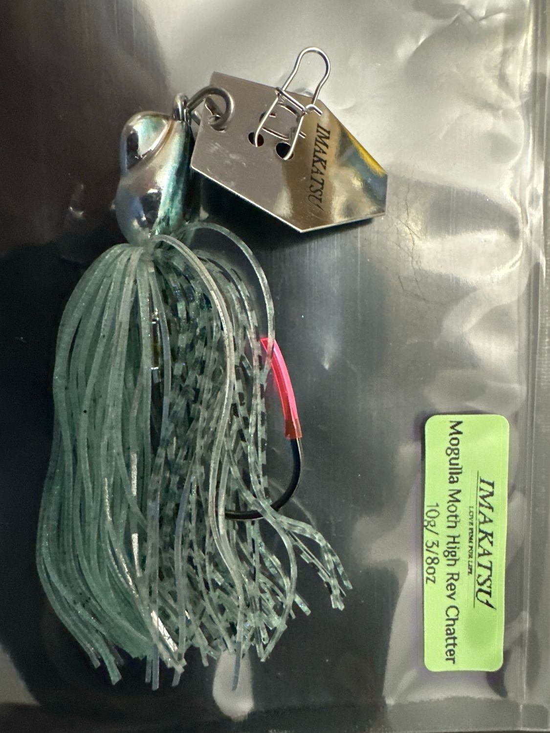 Imakatsu Mogulla Moth High Rev Chatter Plated Lotus 10g Approximately 3/8oz. Exact Bait In Pics. Brand New BUT No Box So Bit Of A Better Price.