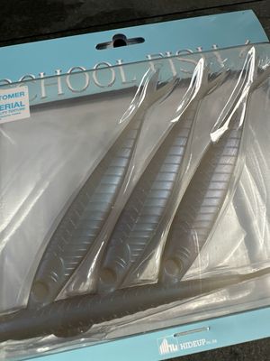 HideUp School Fish 4 Elastomer #117 Albino White 4baits per Pack