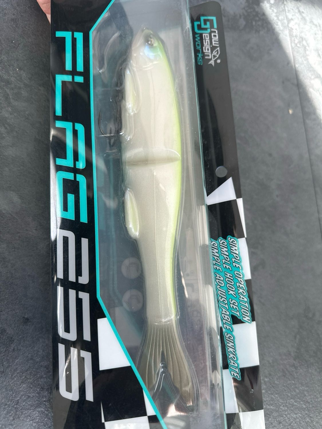 Grow Design Works G Flag 255 “the Big One”, 255mm 3.2oz, #008 Sparkle Lemon. NIP