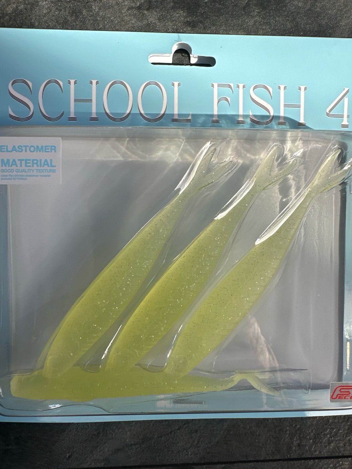 Hideup Coike School Fish 4. New 4” JDM Elastomer, Soft Minnows. Squash Lemon. New In Package.