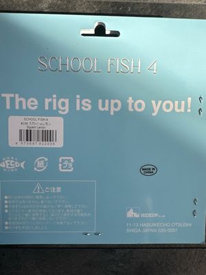 Hideup Coike School Fish 4. New 4” JDM Elastomer, Soft Minnows. Squash Lemon. New In Package.