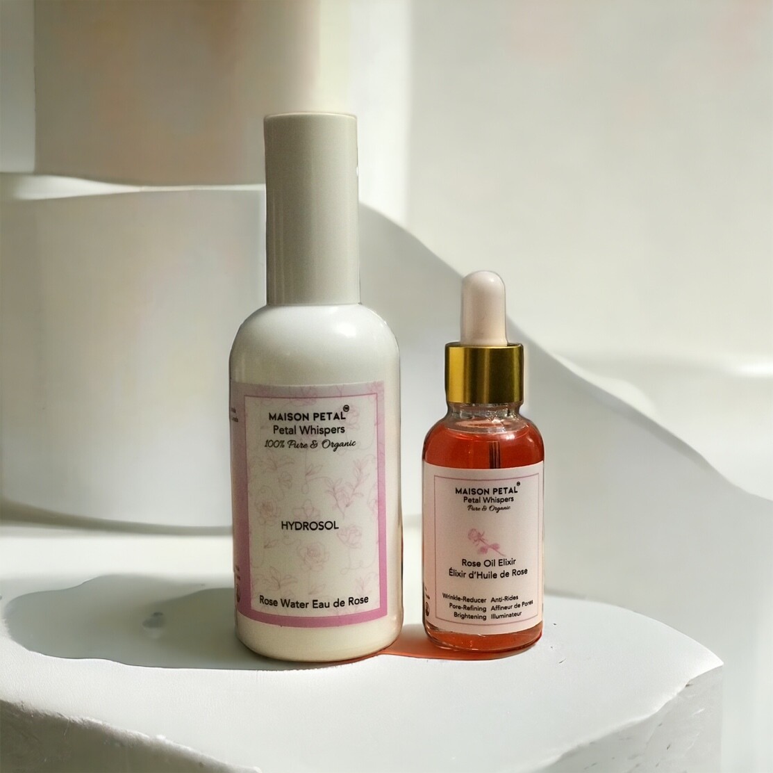 Package 100% Natural Rose Oil Elixir &amp; Rose Water Mist