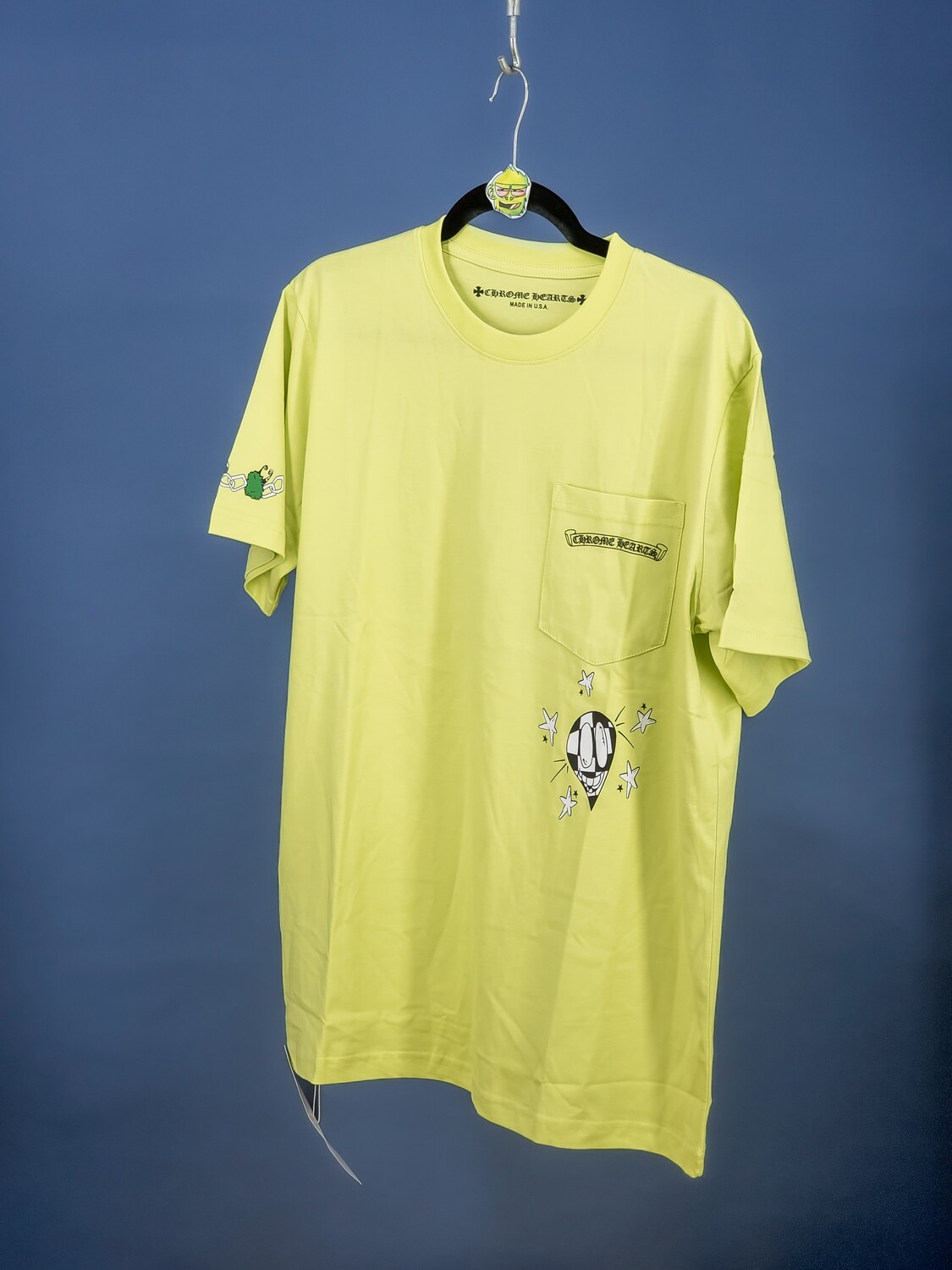 CHROME HEARTS MATTY BOY LINK LIME GREEN T-SHIRT