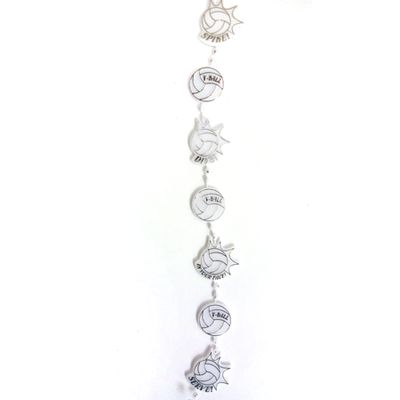 Volleyball Garland/Chain - Silver/White - 3' Package