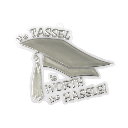 The Tassel is Worth the Hassle Charm – 3″ – 2 pc. pkg. (Various Colors)