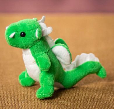 4" Green Plush Dragon