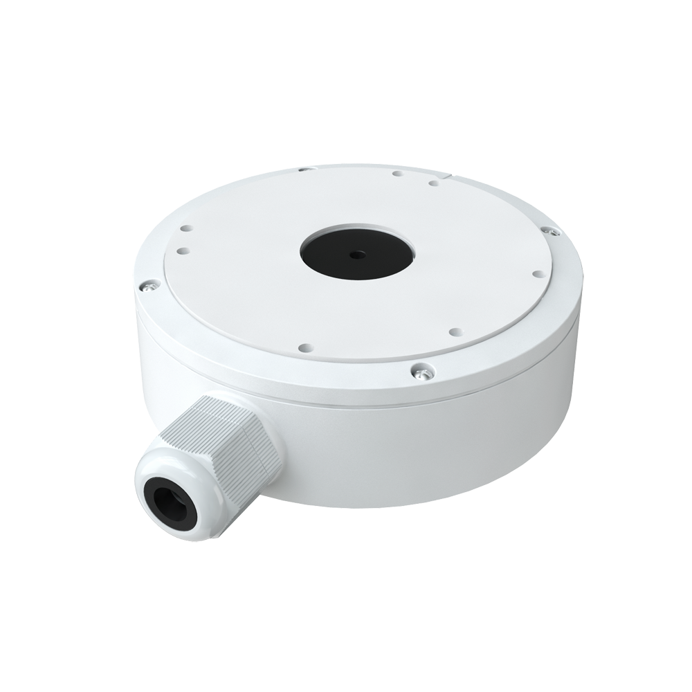 SF-JBOX-0303
PN86360-148289
Caja de conexiones Safire Smart
Para cámaras domo
Apto para uso exterior IP66
Instalación en techo o pared
Diámetro de la base 155.4 mm
Pasador de cables