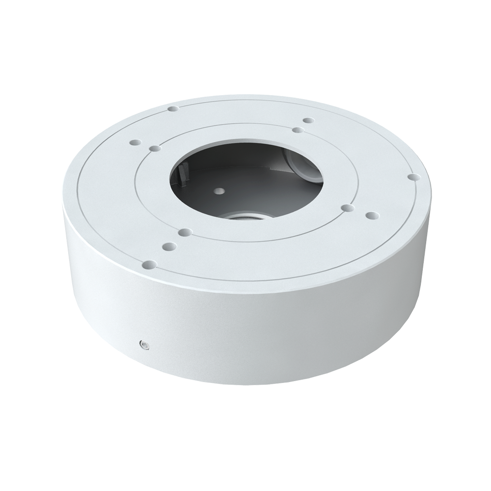 SF-JBOX-0106
PN79360-148289
Caja de conexiones Safire Smart
Para cámaras domo
Apto para uso exterior IP65
Instalación en techo o pared
Diámetro de la base 132 mm
Pasador de cables