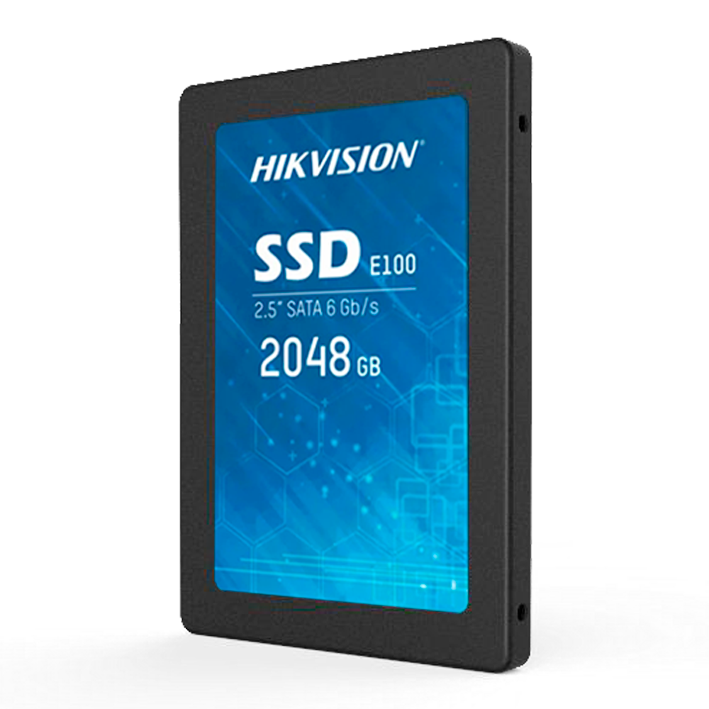 HS-SSD-E100-2048G Disco duro Hikvision SSD 2.5"
Capacidad 2 TB
Interfaz SATA III
Velocidad de escritura hasta 430 MB/s
Vida útil de larga duración
Ideal para videovigilancia
