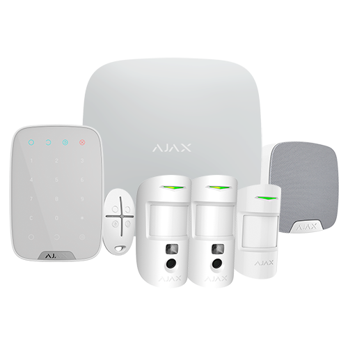 AJ-HUB2KIT4G-MP-PHOD-W Kit de alarma profesional
Certificado Grado 2
Comunicación Ethernet / dual SIM 4G
Inalámbrico 868 MHz Jeweller y Wings
Ajax HUB 2 4G, 2 PIRCAM PhOD, 1 detector PIR
1 mando, 1 te