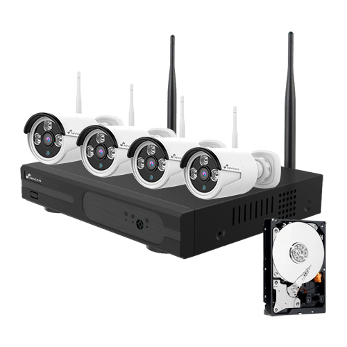 NV-KIT830W-4CAM-1TB
Kit CCTV WiFi Nivian
NVR 8 canales
4 cámaras 3 Mpx preregistradas
Cámaras adicionales NV-CAM30W
1 HDD 1TB incluido
App y Software Eseecloud