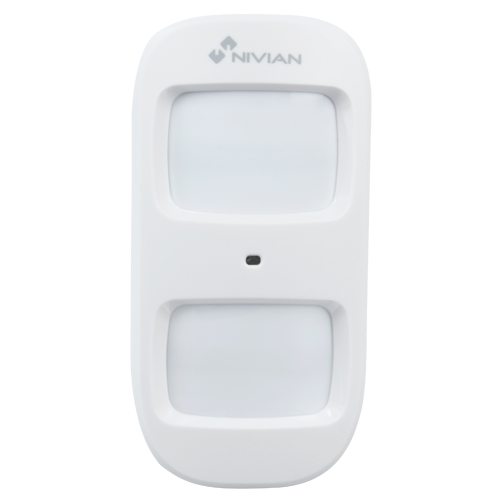 NVS-D2A Detector volumétrico PIR Inalámbrico anti mascotas
Nivian Smart
Detector volumétrico de interior
Rango detección 8m/100º
Inmune a mascotas 20Kg
Inalámbrico 433MHz
Compatible con panel de alarm