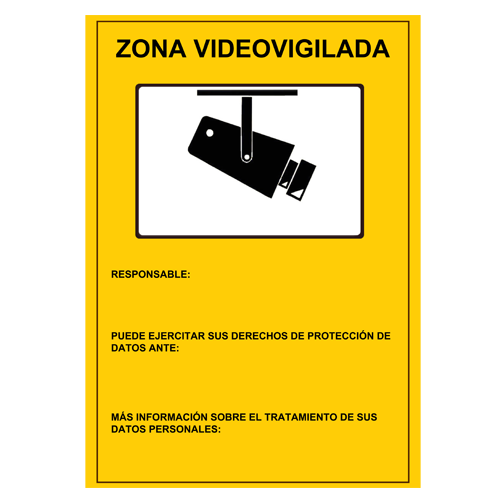 AC-CARTEL-ES Serigrafía de Zona Videovigilada Según la Ley Orgánica 15/1999 LOPD
Cartel de plástico
Serigrafía Zona Videovigilada
Homologado
297 (Al) x 210 (An) mm
Uso interior/exterior
Necesario en t