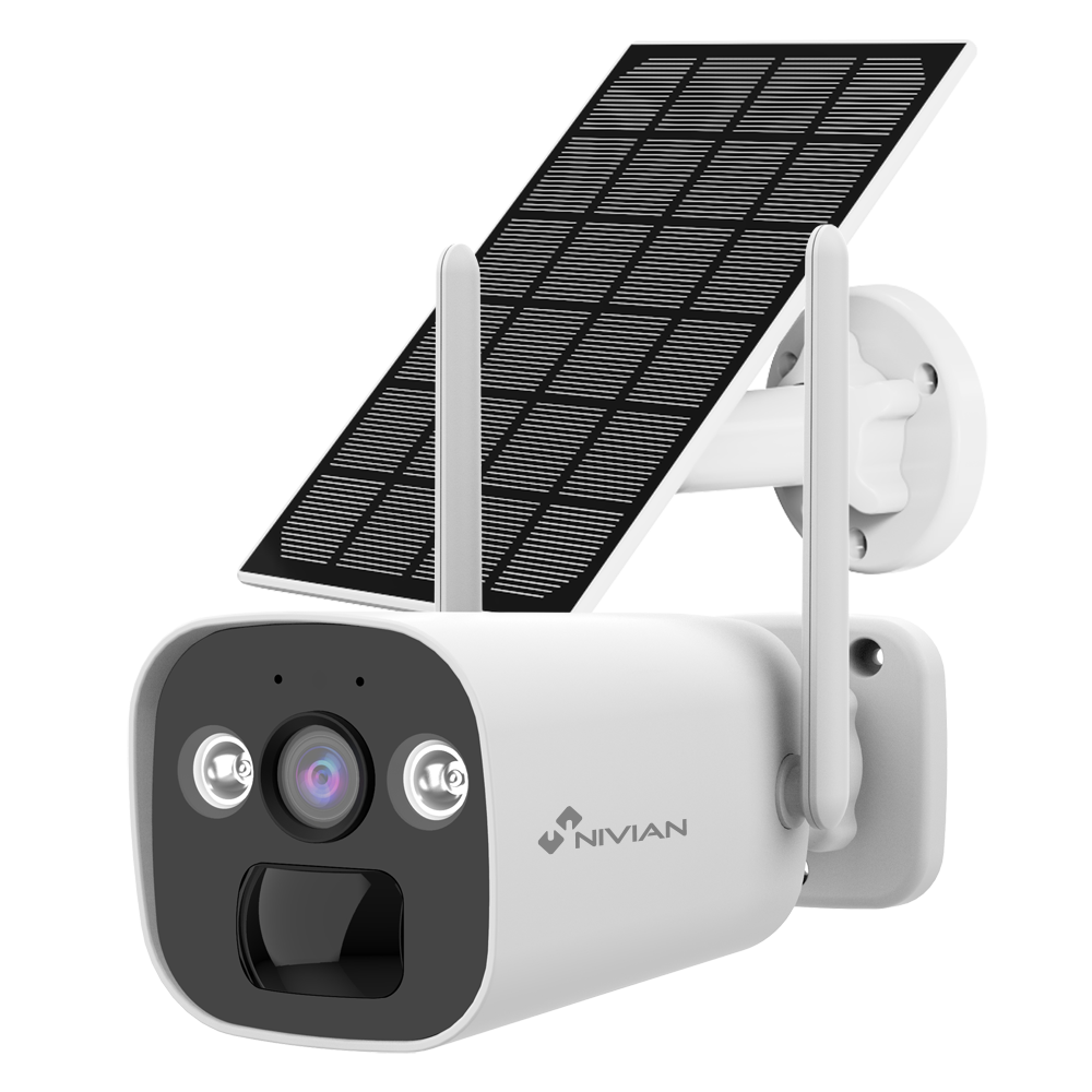 NV-CAM01-SOLAR4G Cámara 4G Resolución 2K LED blanco y audio disuasorio Batería 10400mAh / Panel solar 5W / PIR