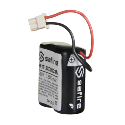Pack de pilas CR123A / CR17345 / 5018LC
En retráctil con conector Molex 5284
Voltaje 6 V / Litio
Capacidad nominal 1600 mAh
Compatible con detectores Visonic Next Cam PG2 y K9 PG2