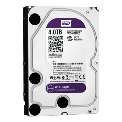HD4TB Disco duro
Capacidad 4 TB
Interfaz SATA 6 Gb/s
Modelo WD40PURX
Especial para Videograbadores
Suelto o instalado en DVR