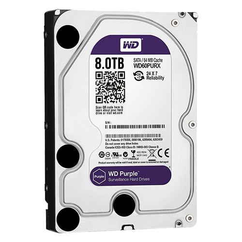 HD8TB Disco duro Western Digital
Capacidad 8 TB
Interfaz SATA 6 Gb/s
Modelo WD80PURX
Especial para Videograbadores
Suelto o instalado en DVR