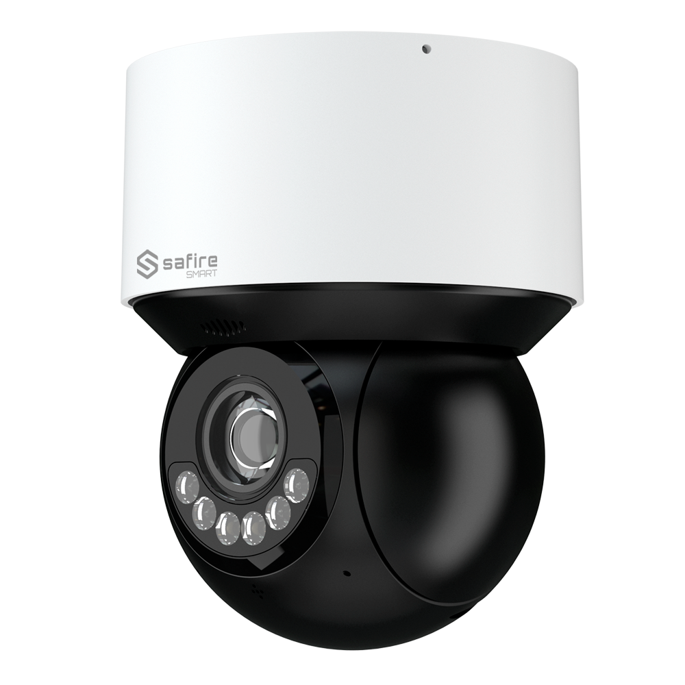 SF-IPSD3004TA-4SB1-DL Cámara PTZ IP gama B1 Inteligencia Artificial
Resolución 4 Megapíxel (2560x1440)
Zoom óptico 4x | Luz dual: IR 50m Blanco 30 m
Autotracking, humano y vehículo | Alarmas
Impermeab