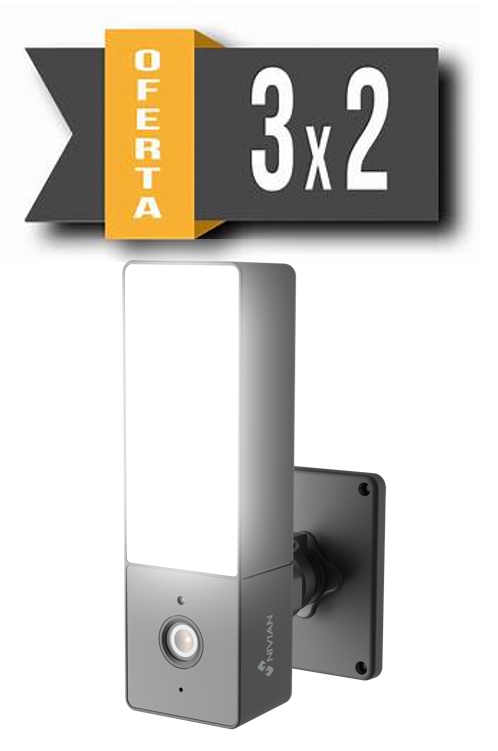 NVS-IPC-L2  Cámara 2K - Wifi  en Foco de luz blanca de 1000 lm