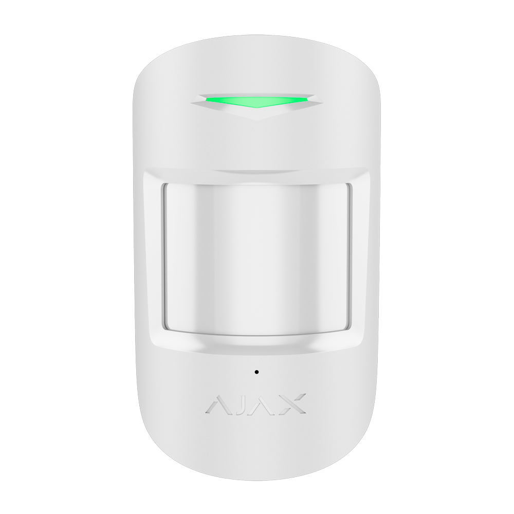 AJ-COMBIPROTECT-S-W
Detector PIR y rotura de cristal - Ajax Superior
Soporte con tornillo de fijación/Pila Panasonic
Certificado Grado 2
Inalámbrico 868 MHz Jeweller
Rango de detección