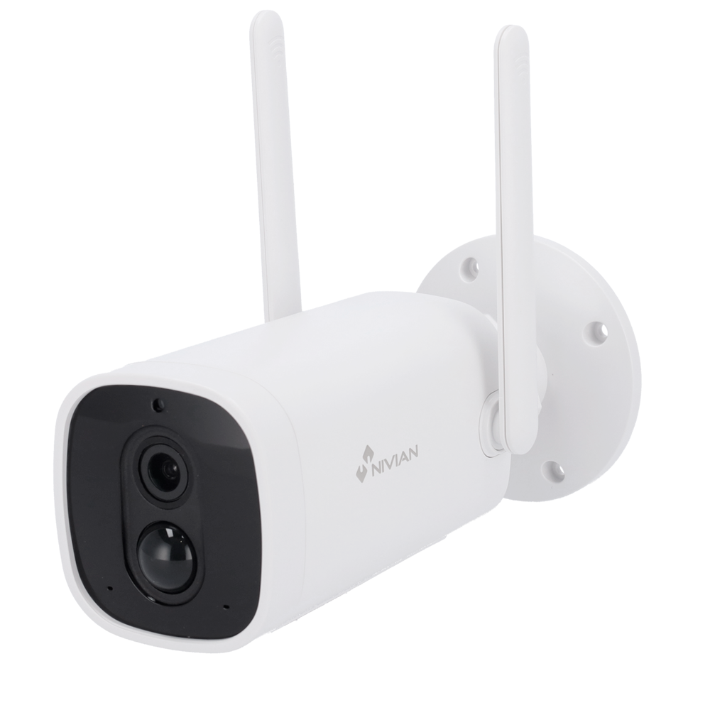 NVS-IPC-06-BAT
Nivian Smart Cámara 1080p
Wifi 2.4 GHz
Apta para exterior | IR hasta 8 m
Batería10400mAh / PIR / Detección de personas
Grabación en tarjeta MicroSD o Cloud
Compatible TUYA Smart / Googl