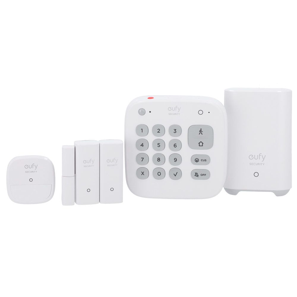 EUFY-ALARM-KIT5
Kit de alarma Eufy by Anker
HomeBase WiFi/LAN/RF
Teclado independiente con batería
2 sensores de apertura inalámbricos
1 detector de presencia PIR inalámbrico
App Eufy Security