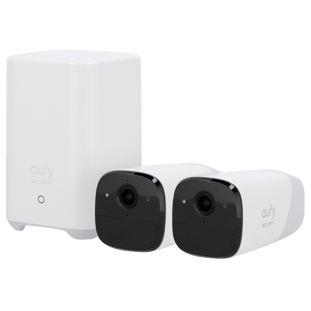 EUFY-CAM2PRO-S221
Kit 2 Cámaras + 1 HomeBase Eufy by Anker
2K / 13400 mAh / Sensor PIR + Humanos
HomeBase WiFi / LAN / RF con sirena
Almacenamiento integrado 16 GB
Autonomía hasta 1 año
exterior IP65