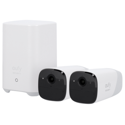 EUFY-CAM2PRO-S221
Kit 2 Cámaras + 1 HomeBase Eufy by Anker
2K / 13400 mAh / Sensor PIR + Humanos
HomeBase WiFi / LAN / RF con sirena
Almacenamiento integrado 16 GB
Autonomía hasta 1 año
exterior IP65