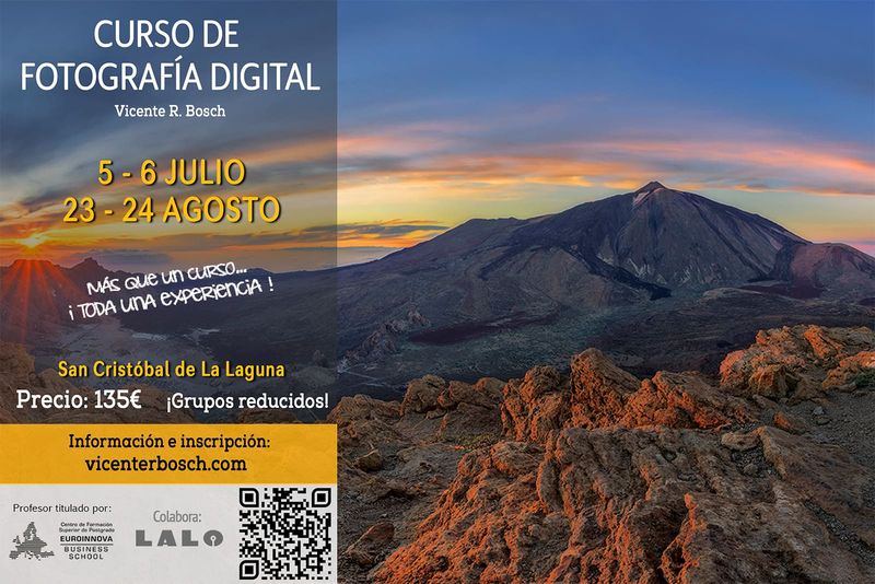 Curso de fotografía digital Tenerife VERANO 2025