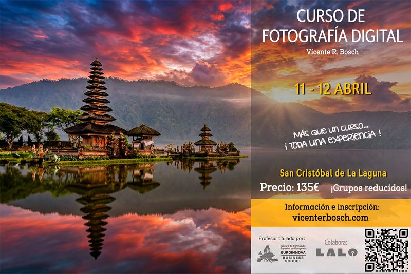 Curso de fotografía digital Tenerife PRIMAVERA 2026