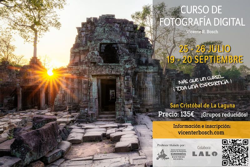 Curso de fotografía digital Tenerife VERANO 2026
