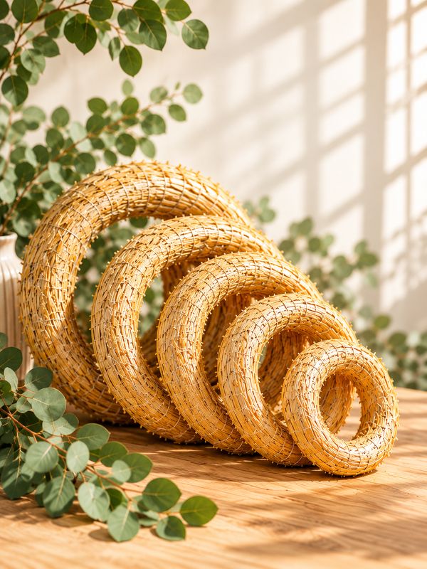 10x Strohkranz 20/4cm Natur 10x Strohkranz 20/4cm Natur