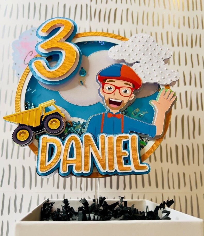 Blippi Cake Topper for Blippi Theme Party