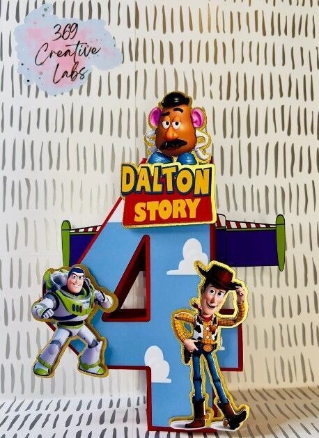 Toy Story Inspired 3D Number