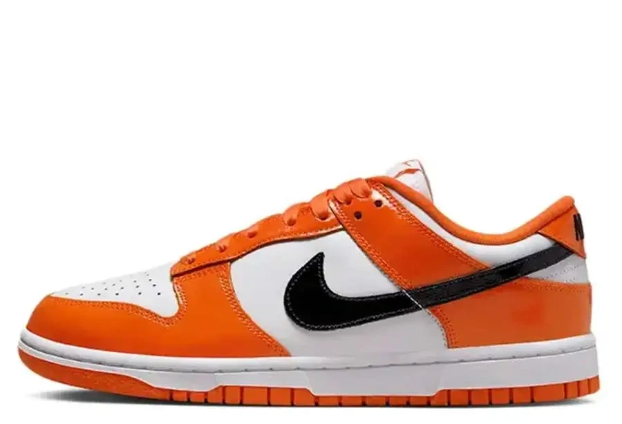 Nike Dunk Low WMNS White Orange Black Patent (2022)