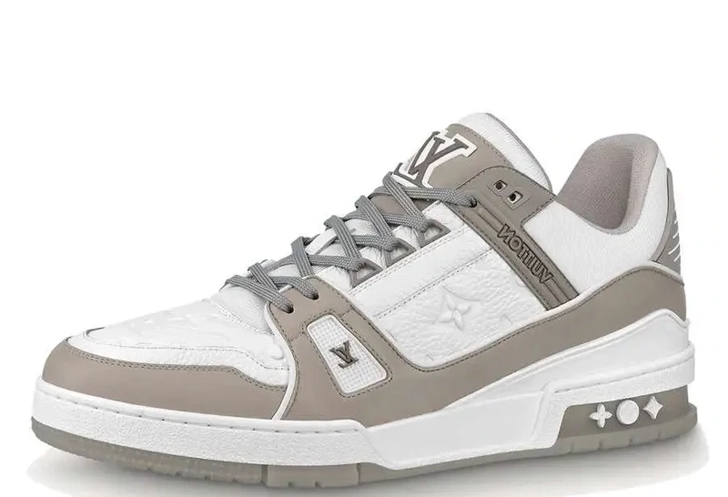 Luxury Louis Vuitton LV Trainer Grey White (2021)