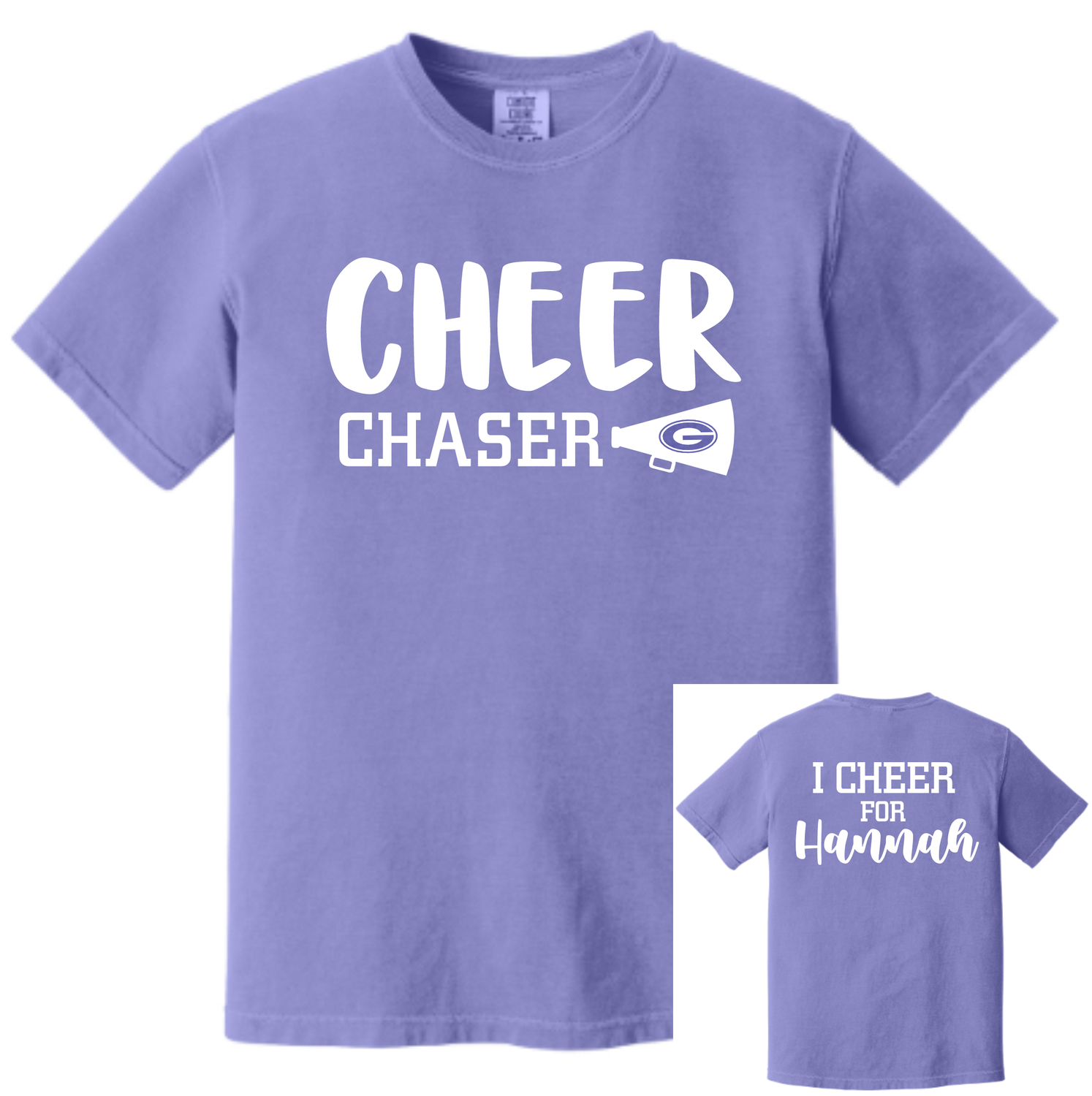 Short-Sleeve Comfort Colors Tee with Custom Back Name