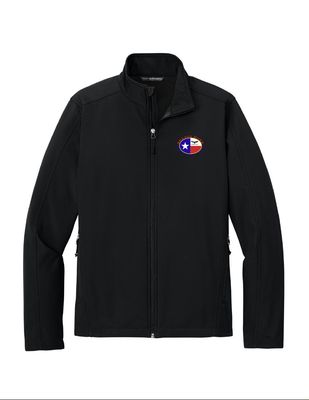 Black Softshell Full-Zip Jacket - Embroidered (UNISEX AS-A4X)