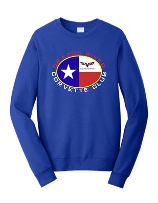 Royal Blue Fan Favorite Fleece Lined Crewneck Sweatshirt - Printed (UNISEX AS-A3X)