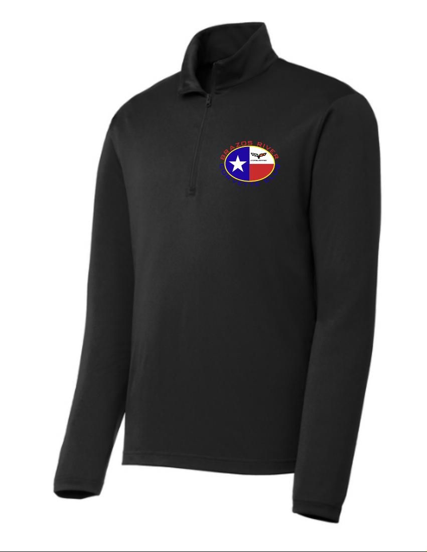 Black Dri-Fit Quarter-Zip Pullover (UNISEX AS-A4X)