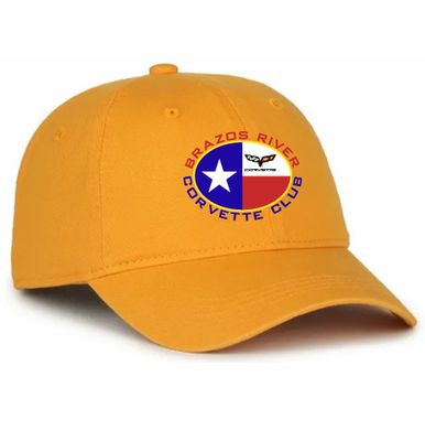 Gold Unstructured Embroidered Cap