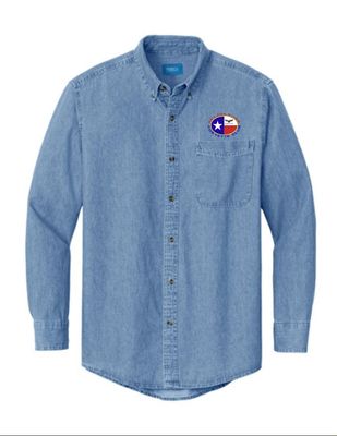 Long Sleeve Denim Shirt - Embroidered (UNISEX AS-A5X)