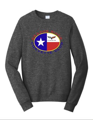 Dark Heather Grey Fan Favorite Fleece Lined Crewneck Sweatshirt - Printed (UNISEX AS-A3X)