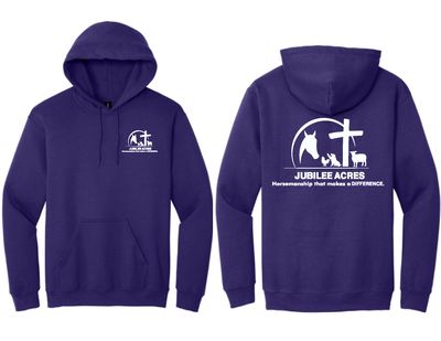 Purple Hooded Sweatshirt - Printed  (UNISEX YS - A3X)