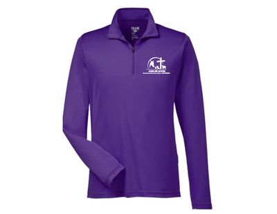 Purple Long Sleeve Quarter-Zip Dri-Fit Tee/Pullover - Printed  (UNISEX AXS-A4X)