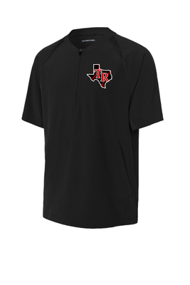 Black Cage Jacket with Embroidered Texas Rebels Logo on Left Chest